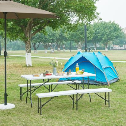 Masă pliantă de camping Ljusnarsberg 180x75x72 cm, albă, HDPE