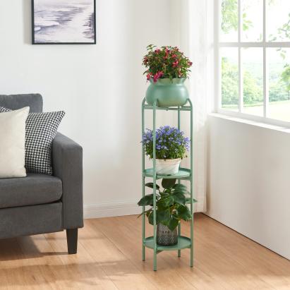 Blumenständer Altena 94,5x27x27 cm Grün [en.casa]