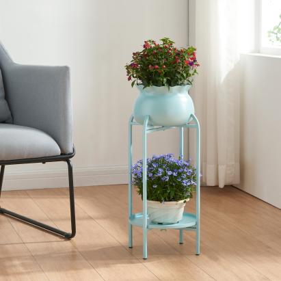 Blumenständer Altena 80,5x40x40 cm Hellblau [en.casa]