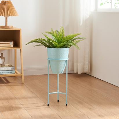 Blumenständer Asten 40,5x16 cm Hellblau [en.casa]