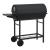 Grătar pe cărbuni Armento cu capac și roți, negru, 95x108x61 cm
