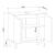 Waschbeckenunterschrank Overath 60x60x30cm Grau [en.casa]