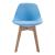 Kinderzimmerstuhl Elvdal 2er Set gepolstert Himmelblau [en.casa]