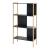 Standregal Dønna 120x63x28cm Schwarz/Holzfarben [en.casa]