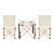 Set mobilier camping pliabil Banz, 3 piese, bej, cu 2 scaune si masa