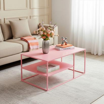 Couchtisch Solund 90x60x45 cm Rosa [en.casa]