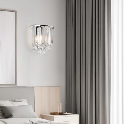 Wandleuchte Alnwick E14 Chromfarben [lux.pro]