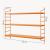 Raft de perete modular portocaliu cu 3 polite din otel [en.casa]
