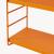 Raft de perete modular portocaliu cu 3 polite din otel [en.casa]