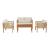 Set mobilier de grădină Cannole 4 piese din lemn de acacia