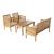 Set mobilier de grădină Candela, 4 piese, lemn de acacia