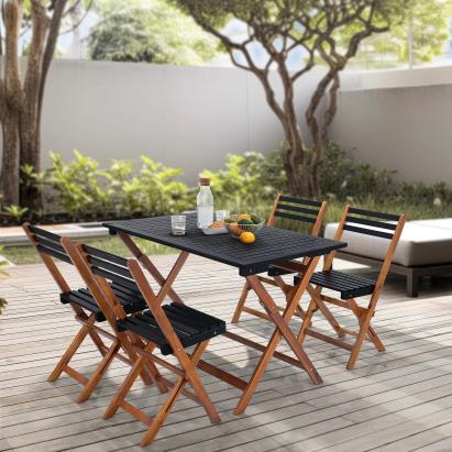 Set mobilier de grădină Altamura, 5 piese, lemn de acacia