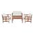 Set mobilier de grădină Brissogne 4 piese din lemn de acacia FSC