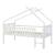 Pat copii tip căsuță Sotkamo 90x200 cm, alb, din lemn de pin