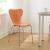 Esszimmerstuhl Essunga 4er Set Orange/Chromfarben [en.casa]