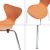 Esszimmerstuhl Essunga 4er Set Orange/Chromfarben [en.casa]