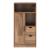 Badezimmerschrank Namsskogan 100x50x25cm Walnussoptik [en.casa]