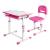 Kinderschreibtischset Sala 2-tlg. Kindertisch mit Stuhl Pink [en.casa]