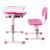 Kinderschreibtischset Sala 2-tlg. Kindertisch mit Stuhl Pink [en.casa]