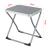 Taburet de camping 2 în 1 cu masă pliabilă Barete 47x47x37 cm, gri