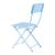 Set 2 scaune pliabile de grădină Sande, oțel, albastru deschis