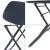 Masă pliabilă de grădină Sande din oțel, 71x70x70 cm, negru