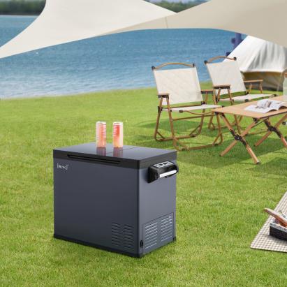 Ladă frigorifică auto cu compresor 45L Alberona, albastru-gri