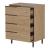 Kommode Vesanto 95x75x45 cm 4 Schubladen Eiche [en.casa]