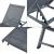 Șezlong de grădină Baragiano, reglabil, aluminiu, gri închis, 197 cm