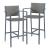 Set 2 scaune bar exterior Avise, aluminiu și poliratan, gri închis
