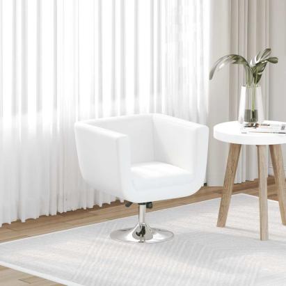 Scaun de bar, alb, piele ecologică GartenMobel Dekor