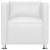Fotoliu cub, alb, piele ecologică GartenMobel Dekor