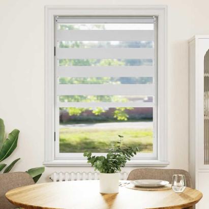 Jaluzea Zebră 100,9x175 cm Lățime material 96,7 cm alb GartenMobel Dekor