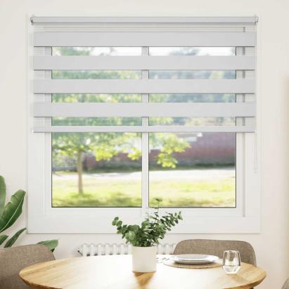 Jaluzea Zebră 120,9x175 cm Lățime material 116,7 cm alb GartenMobel Dekor