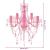 Lustră roz de cristal artificial cu 5 becuri GartenMobel Dekor