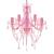 Lustră roz de cristal artificial cu 5 becuri GartenMobel Dekor