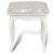Taburet pentru dressing, alb crem, material textil GartenMobel Dekor