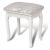 Taburet pentru dressing, alb crem, material textil GartenMobel Dekor