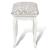 Taburet pentru dressing, alb crem, material textil GartenMobel Dekor