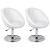 Scaune de bar, 2 buc., alb, piele ecologică GartenMobel Dekor