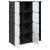 Dulap modular cu 9 compartimente, 109x36,5x143 cm, negru și alb  GartenMobel Dekor