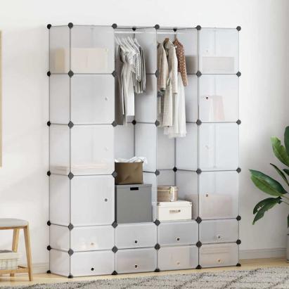 Dulap modular cu 18 compartimente alb 37 x 146 x 180,5 cm GartenMobel Dekor