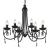 Lampă de tavan Candelabru elegant negru 6 fasunguri pentru becuri GartenMobel Dekor