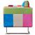 Fotoliu cub, picioare cromate, model Patchwork, material textil  GartenMobel Dekor
