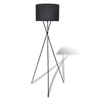 Abajur pentru lampă de podea cu suport înalt, negru GartenMobel Dekor