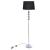 Lampă de podea abajur suport înalt, 4 bile decorative, negru GartenMobel Dekor