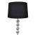 Lampă de podea abajur suport înalt, 4 bile decorative, negru GartenMobel Dekor
