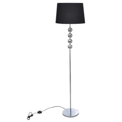 Lampă de podea abajur suport înalt, 4 bile decorative, negru GartenMobel Dekor