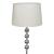 Lampă de podea cu abajur, suport înalt, 4 bile decorative, alb GartenMobel Dekor