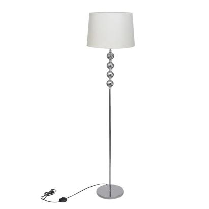 Lampă de podea cu abajur, suport înalt, 4 bile decorative, alb GartenMobel Dekor